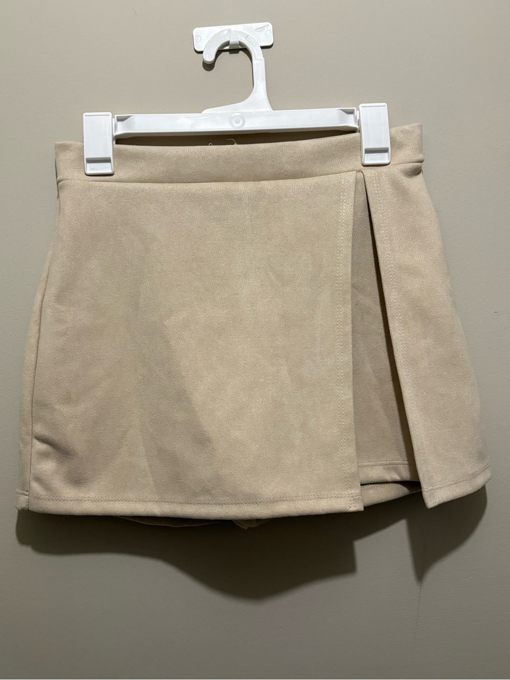 Altar'd State Neutral Beige Suede-Look Skort